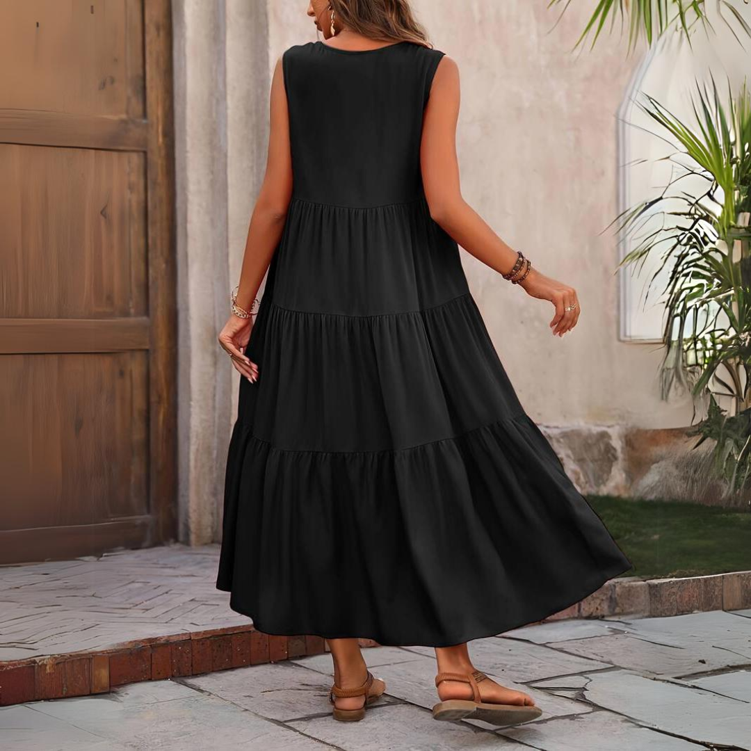 Sara | Losse V-hals Jurk