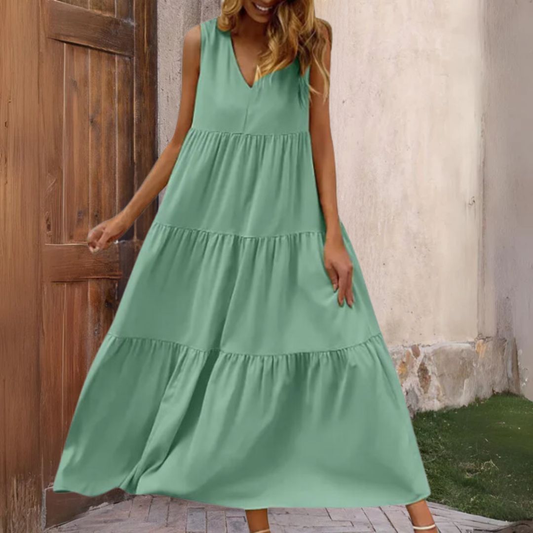 Sara | Losse V-hals Jurk