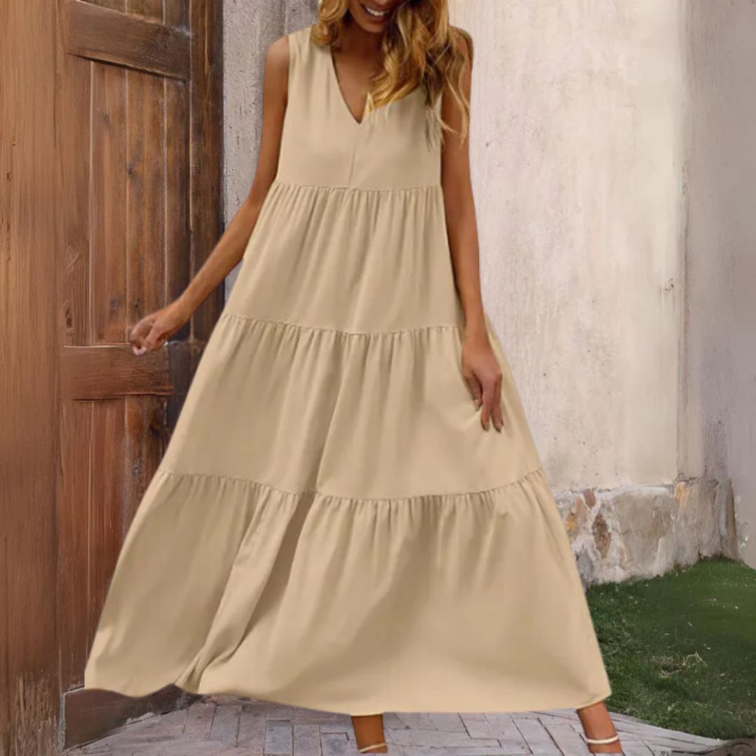 Sara | Losse V-hals Jurk