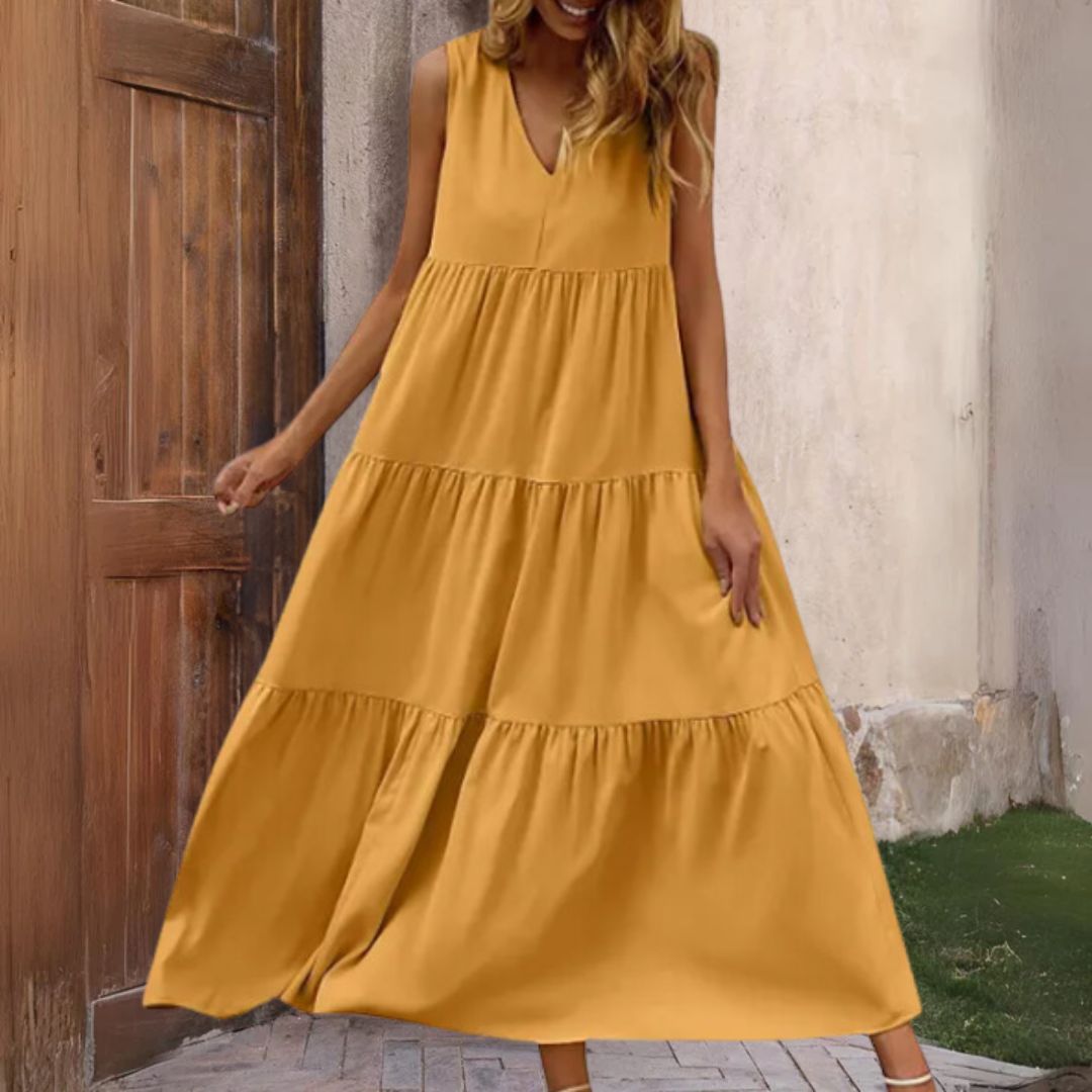Sara | Losse V-hals Jurk