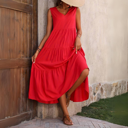 Sara | Losse V-hals Jurk